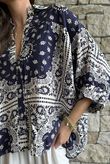 Yara Bandana Relaxed Blouse Navy